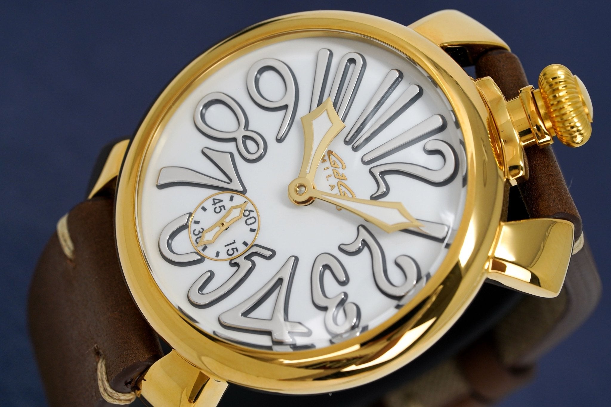 Gagà Milano Watch Manuale 48mm Special Edition Gold Brown