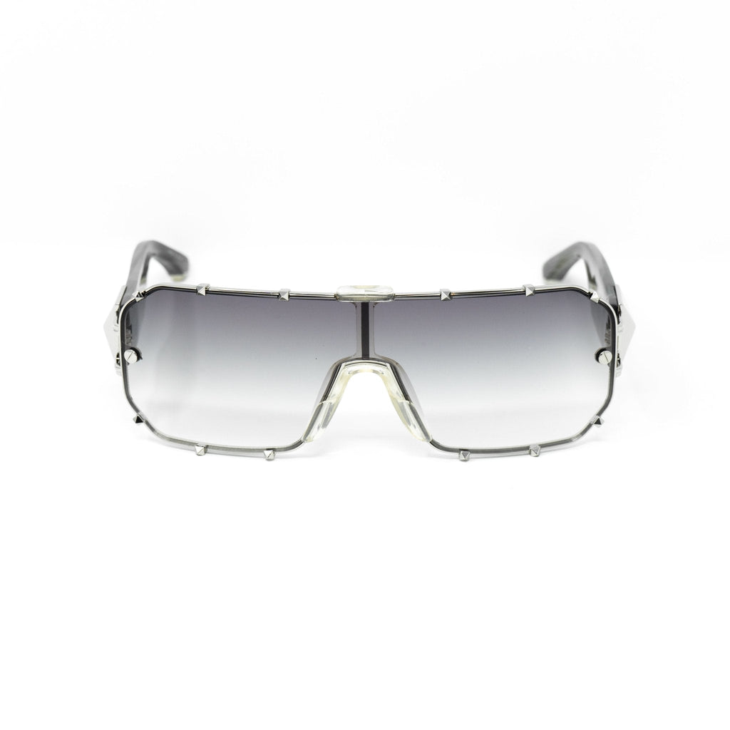 Giles Deacon Sunglasses Shield Silver and Grey