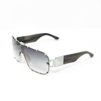 Giles Deacon Sunglasses Shield Silver and Grey