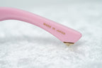 Giles Deacon Sunglasses Shield Pink and Graduated Gold