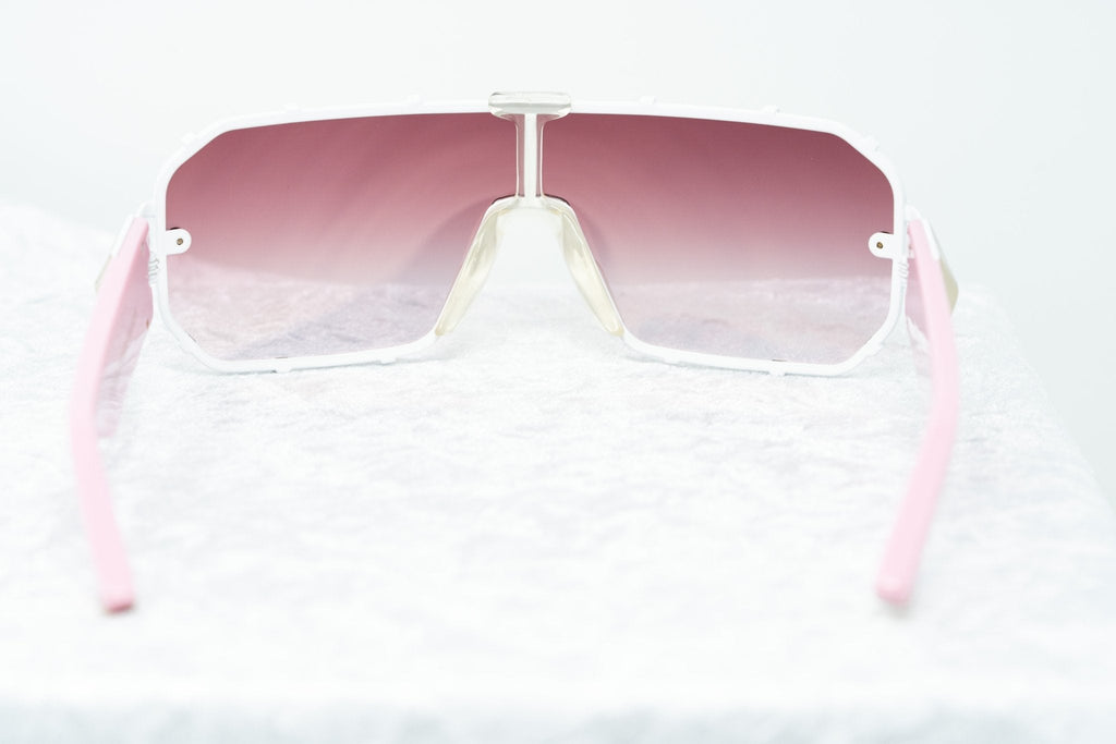 Giles Deacon Sunglasses Shield Pink and Graduated Gold