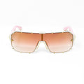 Giles Deacon Sunglasses Shield Pink and Graduated Gold