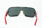 Giles Deacon Sunglasses Shield Red and Dark Grey