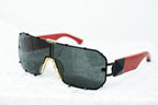 Giles Deacon Sunglasses Shield Red and Dark Grey
