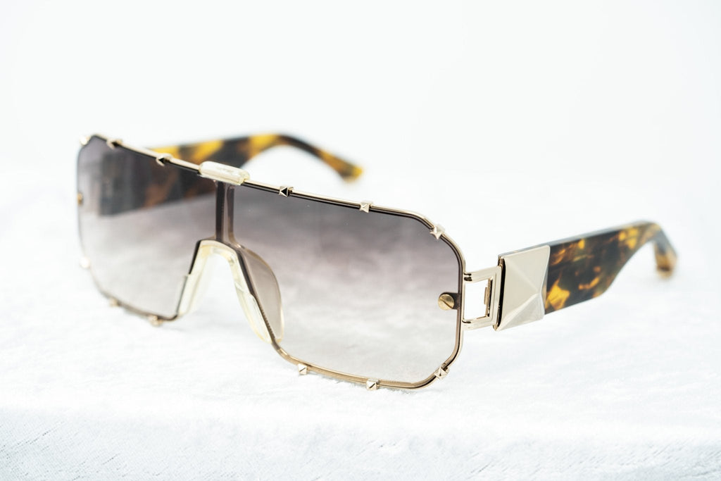 Giles Deacon Sunglasses Shield Tortoise Shell and Brown