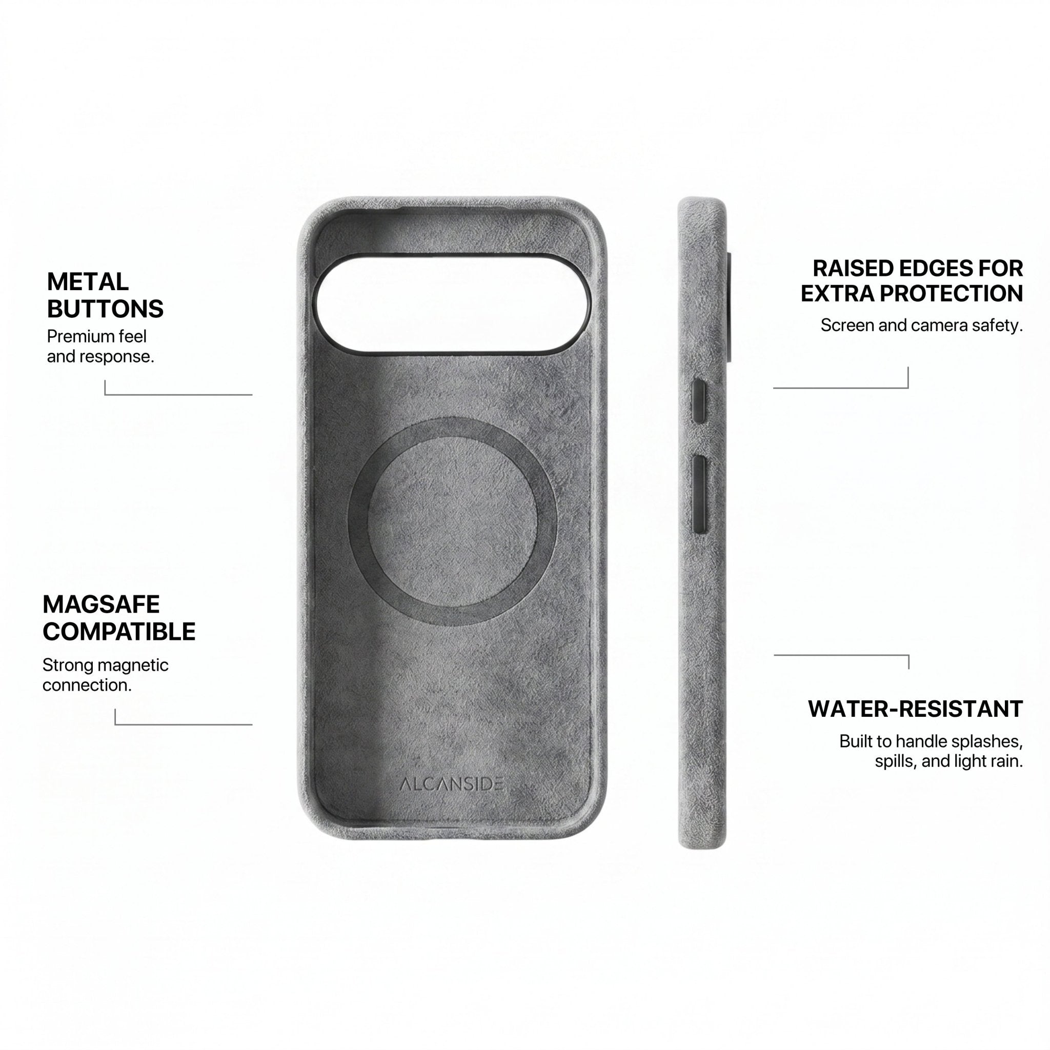 Google Pixel 10 Pro - Alcantara Case - Nardo Gray
