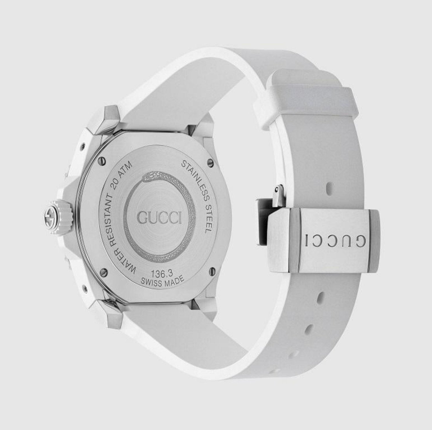 Gucci Watch Dive 40mm Snake White