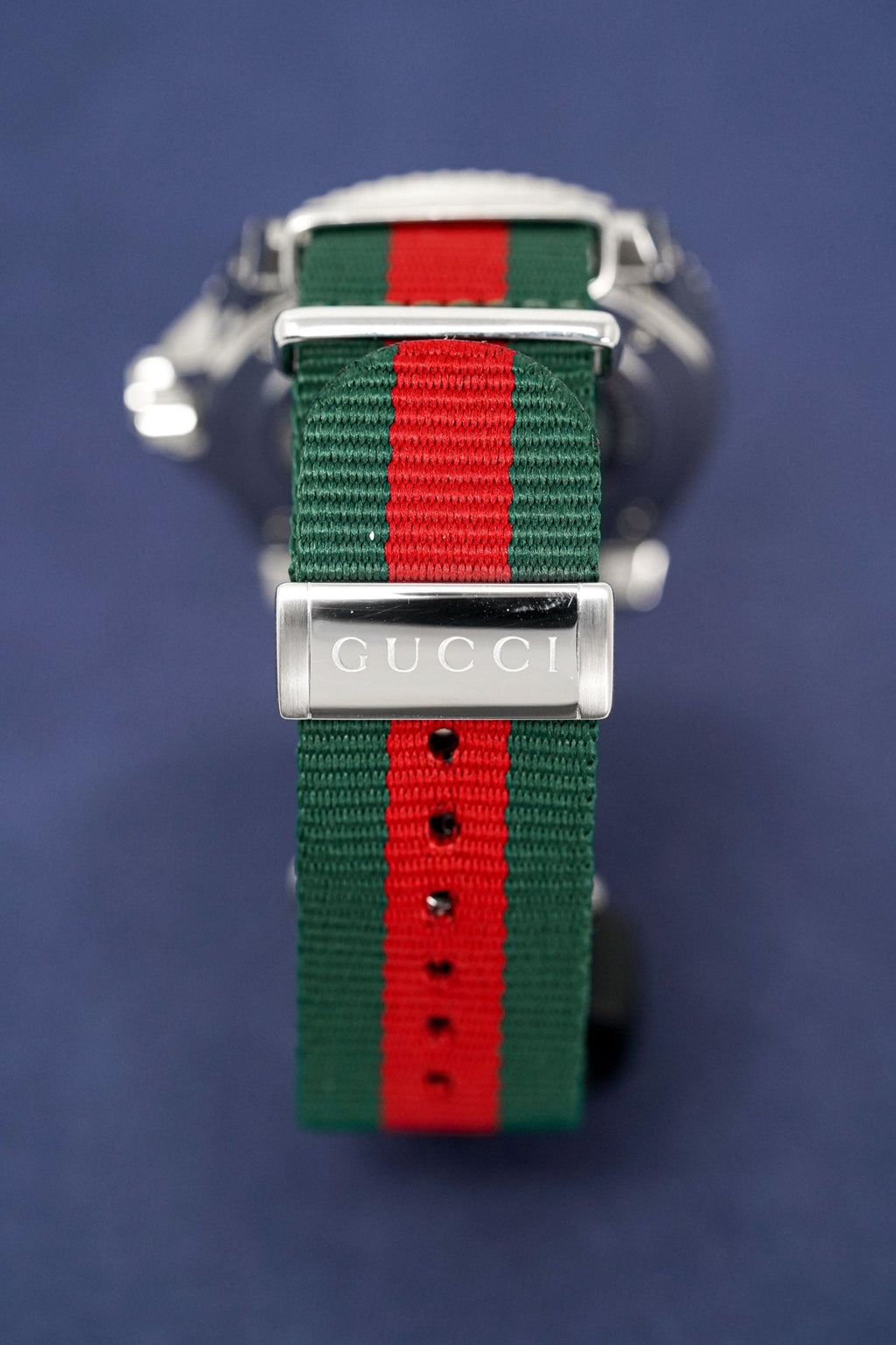 Gucci Watch Dive 45mm Black Stripe Silver