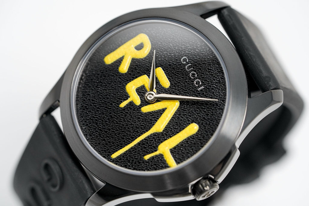 Gucci Watch G-Timeless 38mm Real Black Yellow