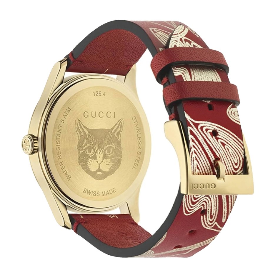 Gucci Watch G-Timeless Ladies 38mm Butterfly Red