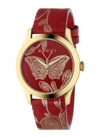 Gucci Watch G-Timeless Ladies 38mm Butterfly Red