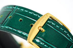 Gucci Watch Grip 38mm Yellow Gold Green Alligator