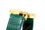 Gucci Watch Grip 38mm Yellow Gold Green Alligator