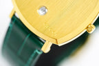 Gucci Watch Grip 38mm Yellow Gold Green Alligator