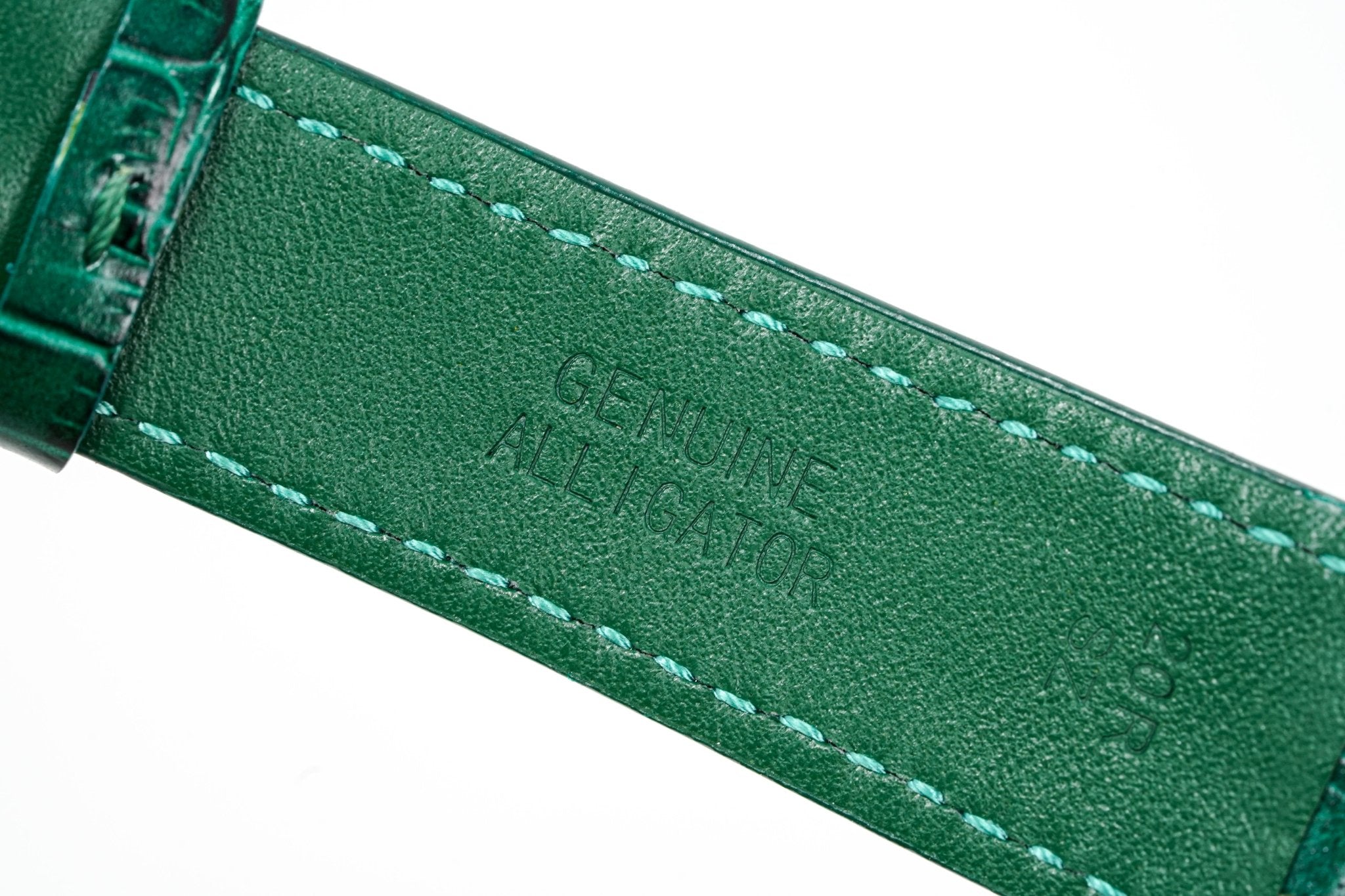 Gucci Watch Grip 38mm Yellow Gold Green Alligator