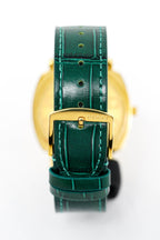 Gucci Watch Grip 38mm Yellow Gold Green Alligator
