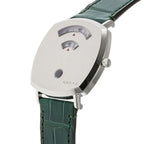 Gucci Grip Unisex Watch Silver Green Alligator