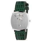 Gucci Grip Unisex Watch Silver Green Alligator
