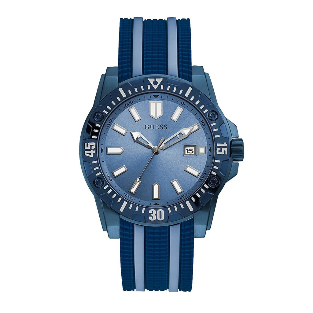 Guess Crew Men's Watch Blue PVD