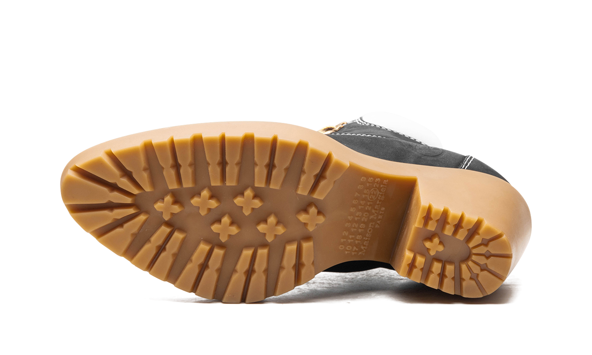Geschnürte Stiefeletten aus Wildleder "Braun/Gum"