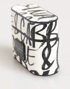 Dolce & Gabbana  Leather Monogram Print Logo Holder Airpods Case