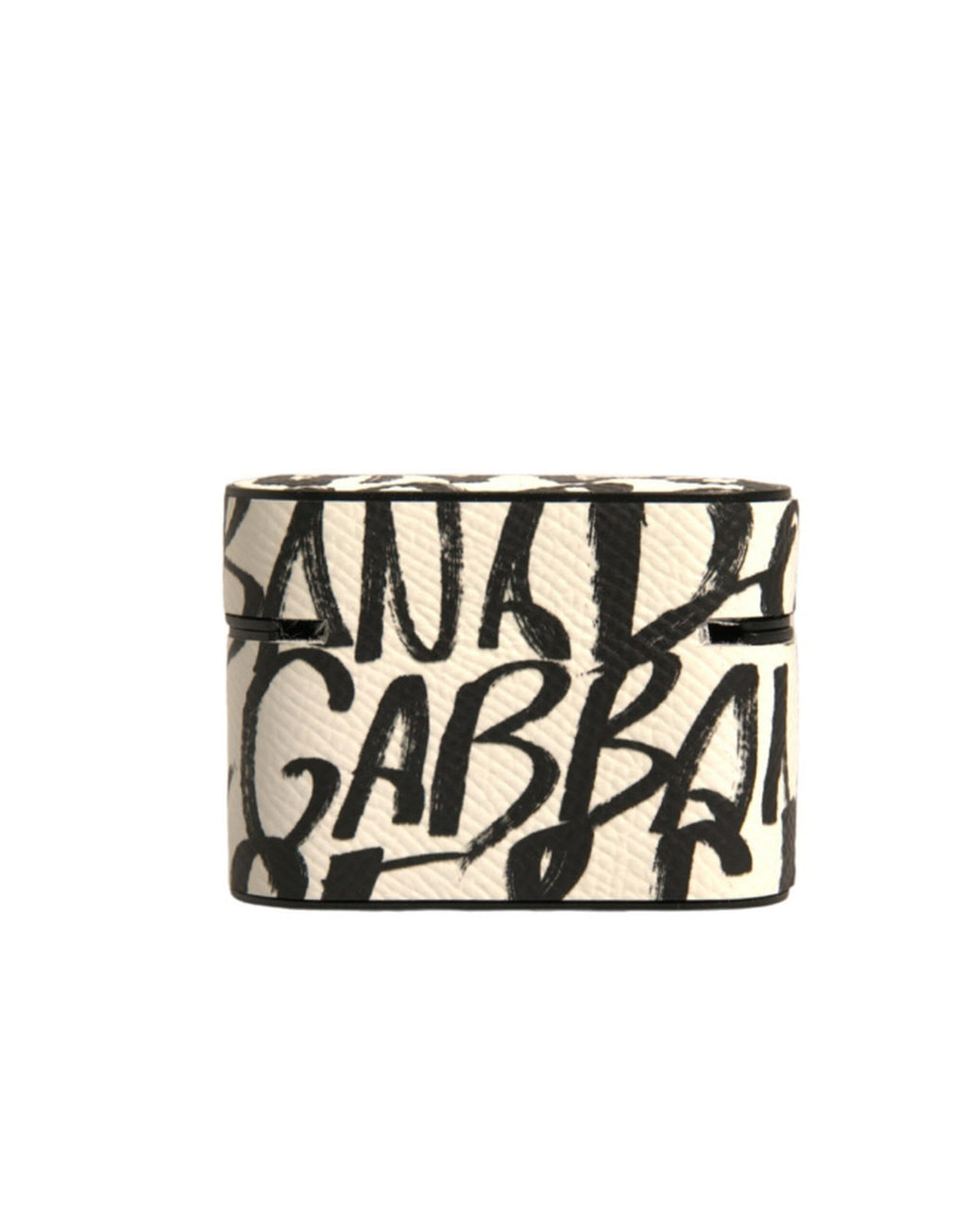 Dolce & Gabbana  Leather Scribble Embossed Logo Airpods Case
