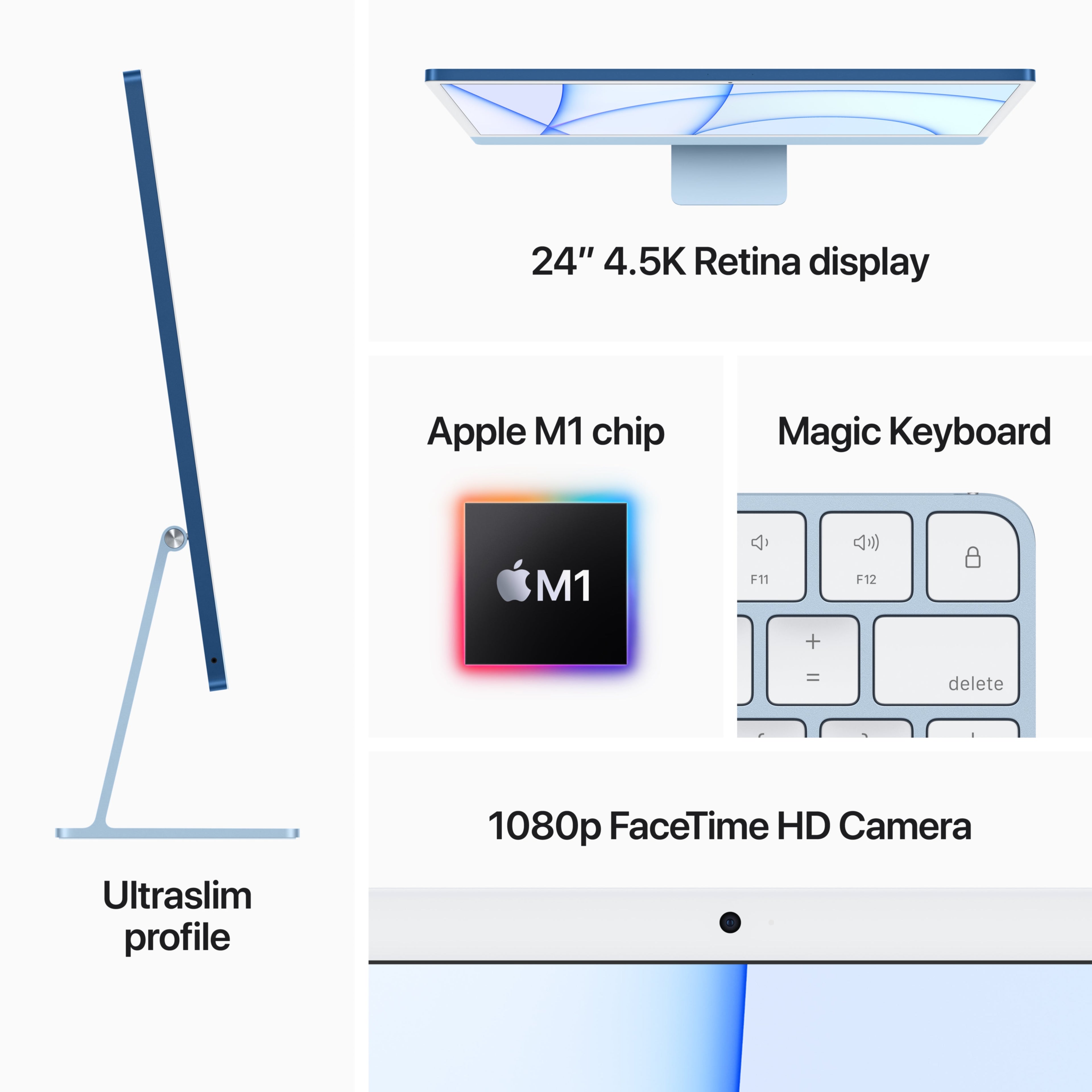 Pre-owned iMac (24-inch, M1) 8GB Memory / 256GB Storage - Blue