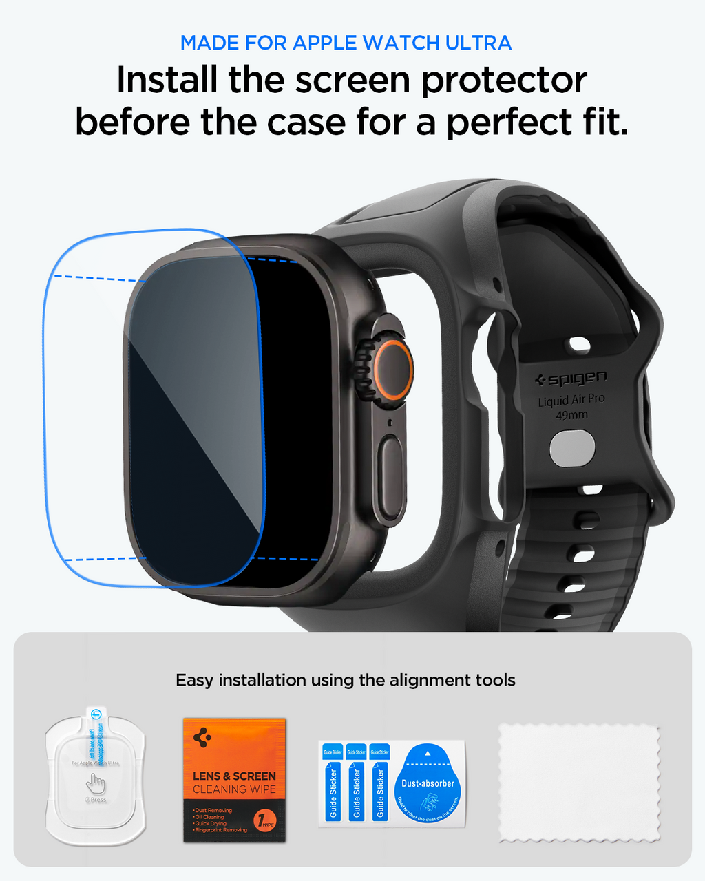 Apple Watch Series - Liquid Air Pro + Screen Protector