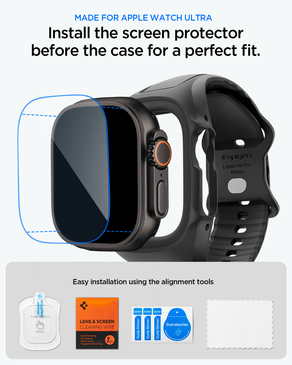 Apple Watch Series - Liquid Air Pro + Screen Protector