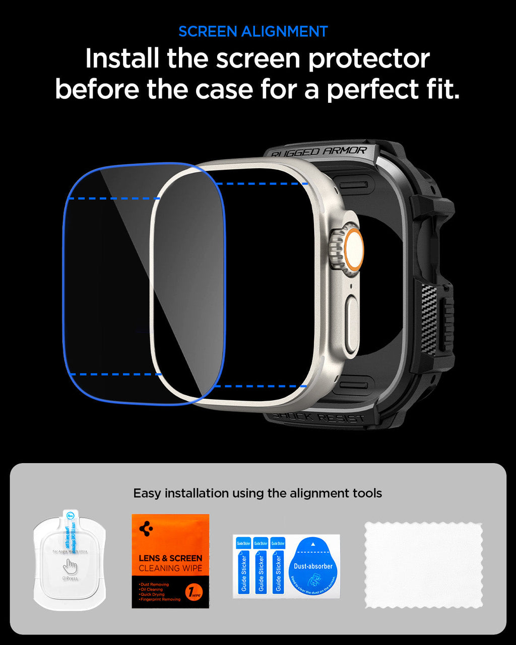 Apple Watch Series - Rugged Armor + Screen Protector