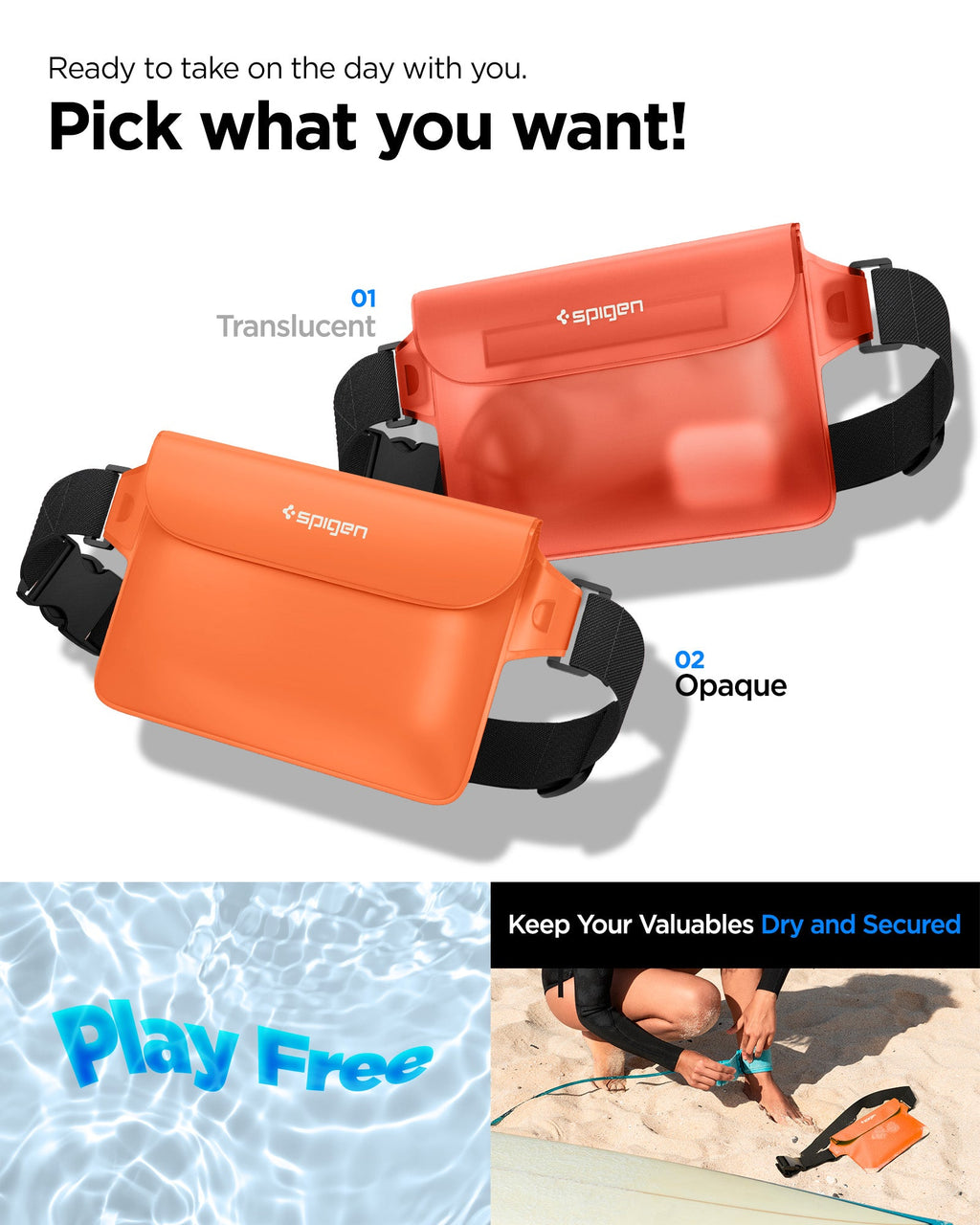 AquaShield Waterproof Waist Bag (2 Pack) | A620