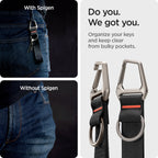Carabiner Black Strap + Key Ring