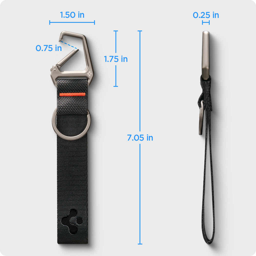 Carabiner Black Strap + Key Ring