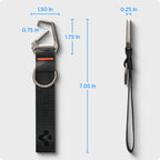 Carabiner Black Strap + Key Ring