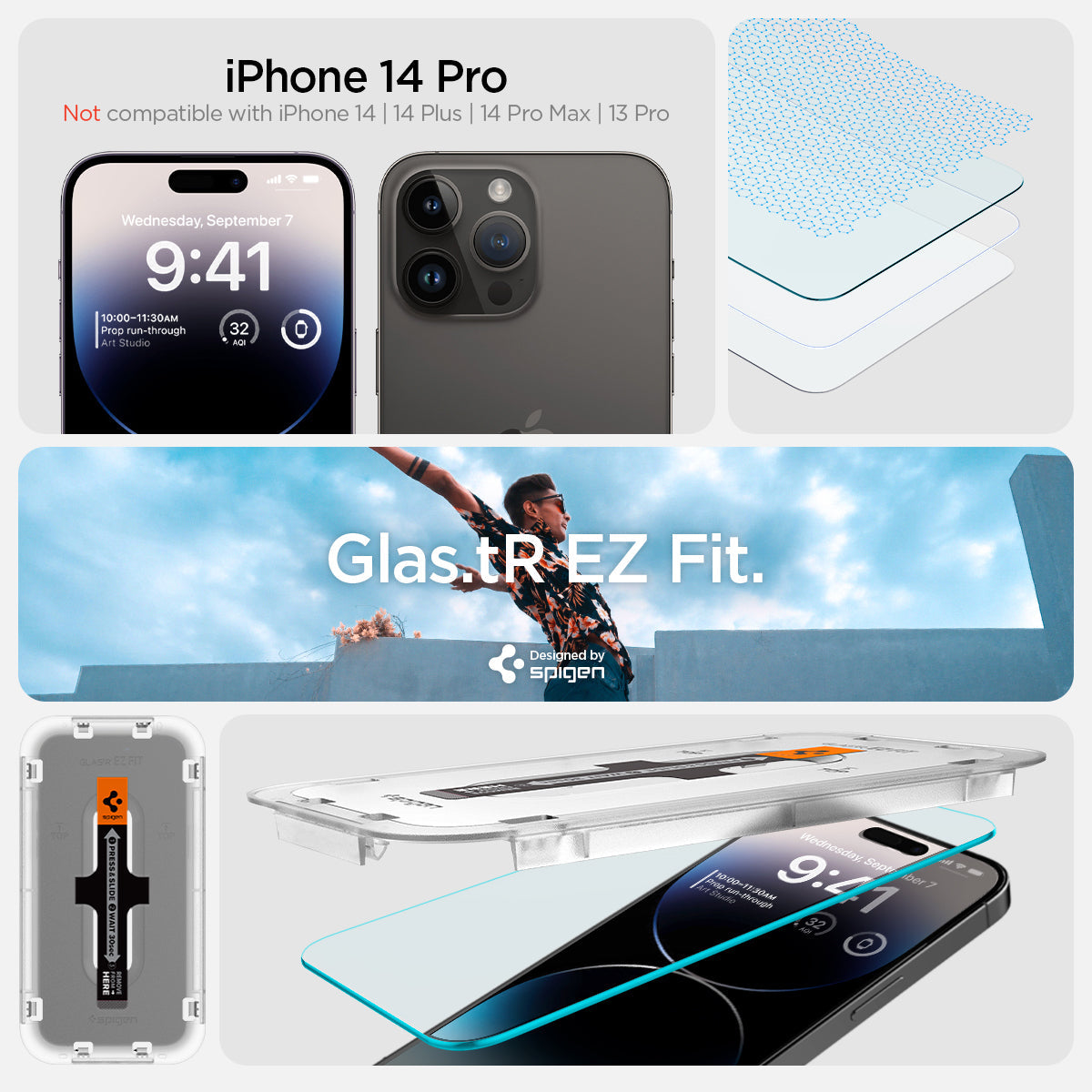 iPhone 14 Series - EZ Fit GLAS.tR | Sensor Protected