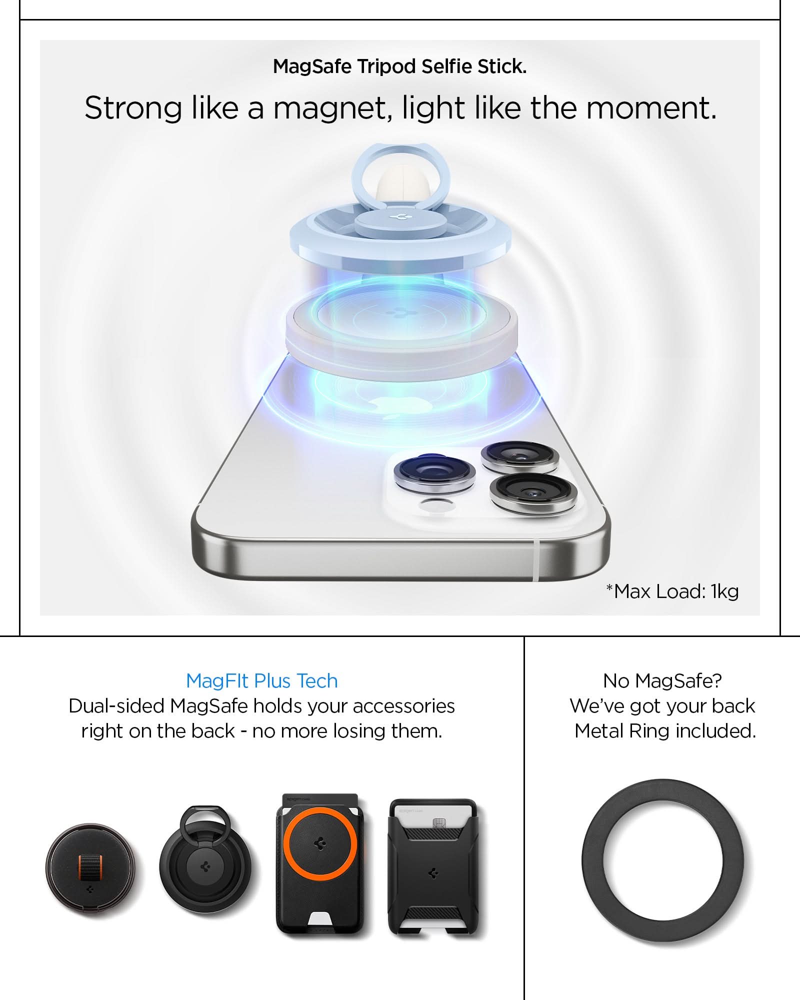 Tripod Selfie Stick (Mag Fit+) | S581W
