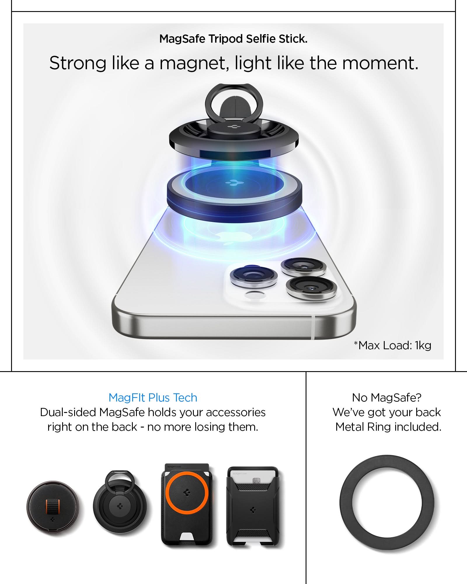 Tripod Selfie Stick (Mag Fit+) | S581W