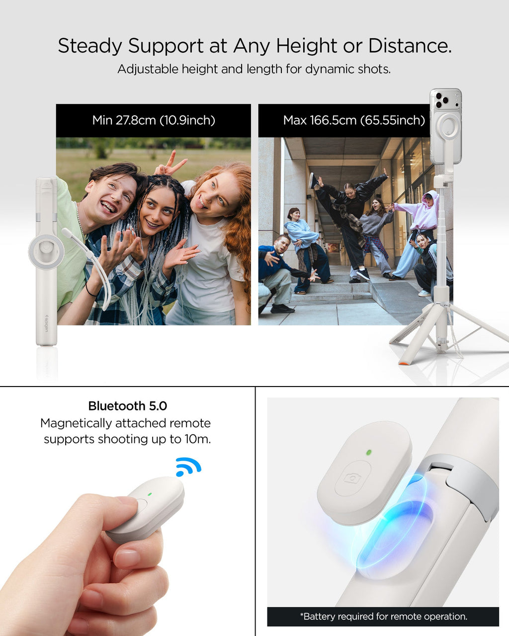 Tripod Selfie Stick (Mag Fit+) | S582W