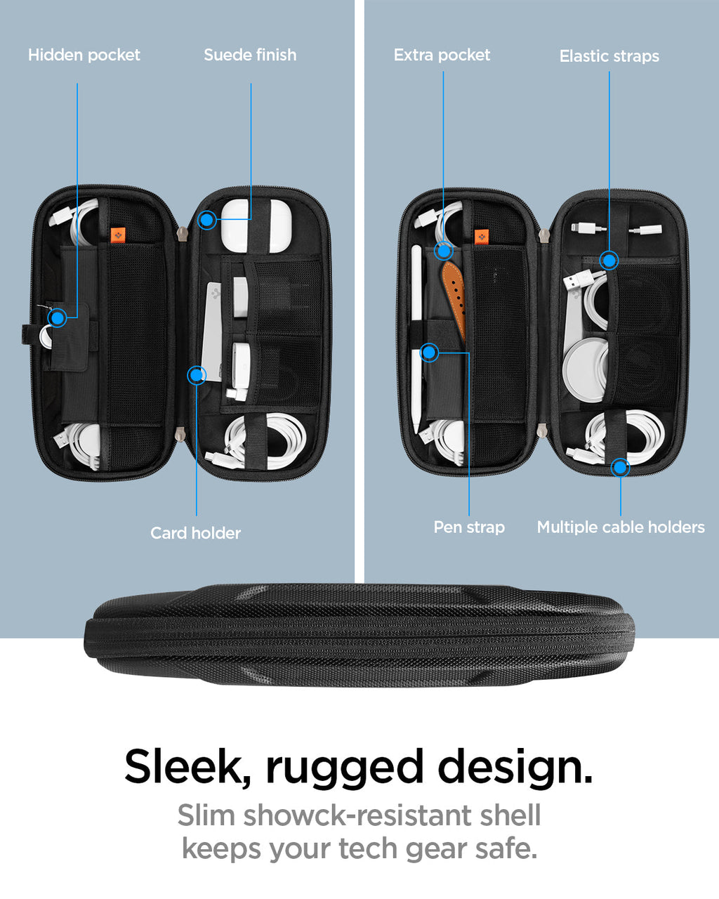 Rugged Armor® Pro Slim Cable Organizer Bag