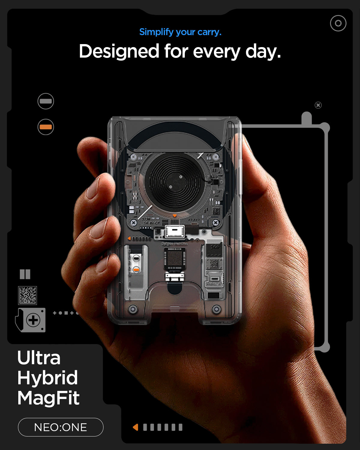 MagSafe Card Holder Ultra Hybrid Neo One (Mag Fit)