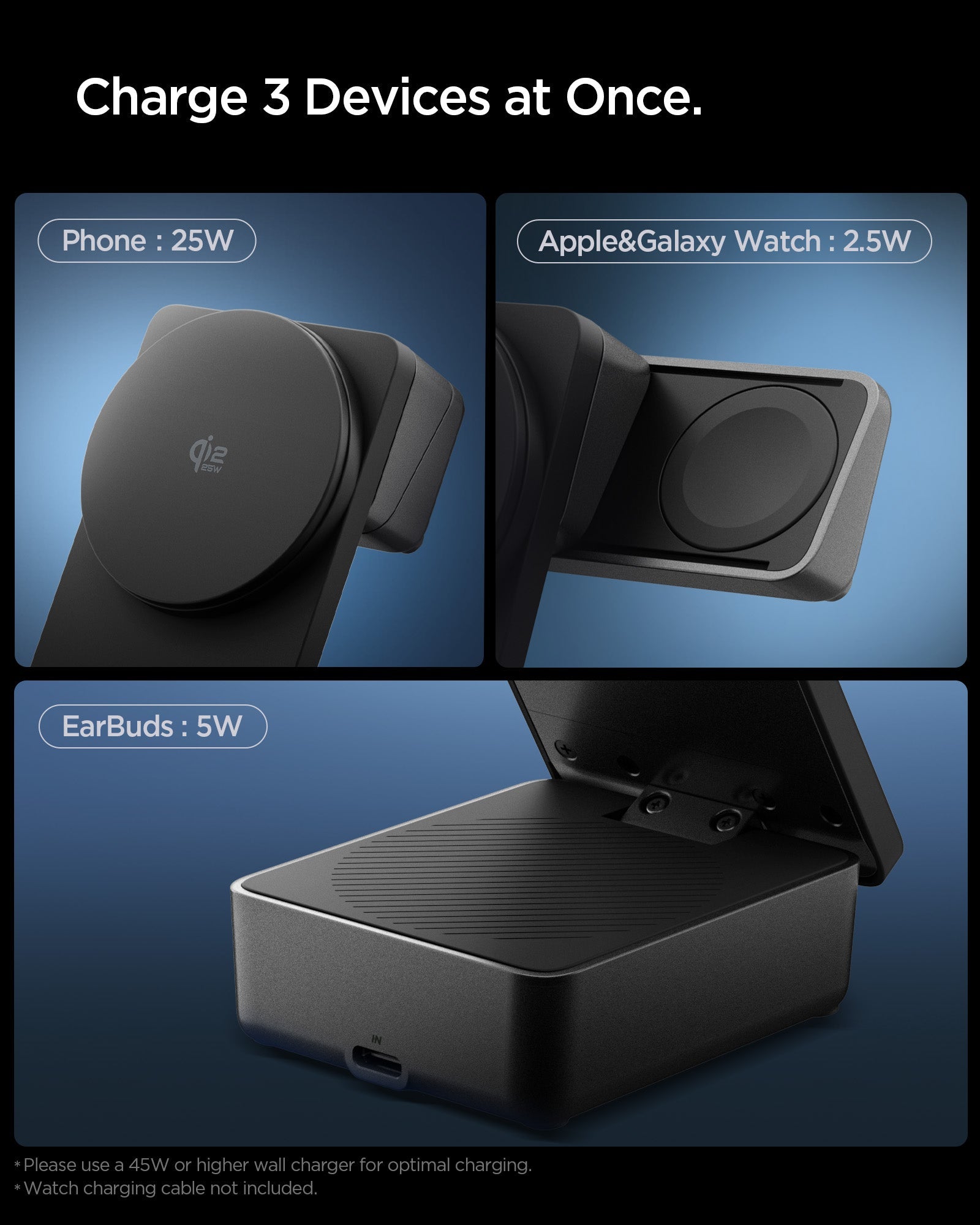 Foldable Wireless Qi2.2 Charger Stand (Mag Fit) | EF323MQ