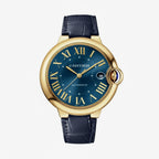 Ballon Bleu De Cartier Watch | 40mm, Alligator Leather Strap, Blue Dial