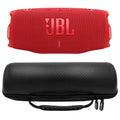 JBL CHARGE 6 Waterproof Portable Speaker Bundle with gSport Carbon Fiber Case (Red)