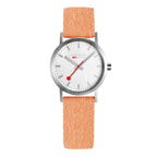 Mondaine Ladies Watch Classic White Orange