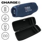 JBL CHARGE 6 Waterproof Portable Speaker Bundle with gSport Carbon Fiber Case (Blue)