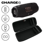 JBL CHARGE 6 Waterproof Portable Speaker Bundle with gSport Carbon Fiber Case (Black)