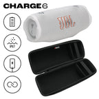 JBL CHARGE 6 Waterproof Portable Speaker Bundle with gSport Carbon Fiber Case (White)