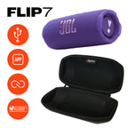 JBL FLIP 7 Waterproof Portable Speaker Bundle with gSport Carbon Fiber Case (Purple)