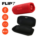 JBL FLIP 7 Waterproof Portable Speaker Bundle with gSport Carbon Fiber Case (Red)