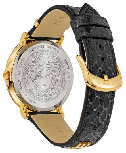 Versace Ladies Watch V-Circle 38mm Black Snake